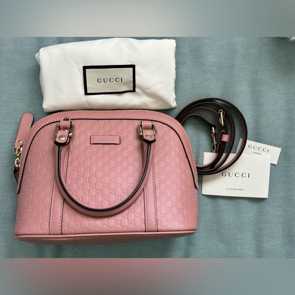 Gucci pink leather microssima satchel handbag *Excellent condition*